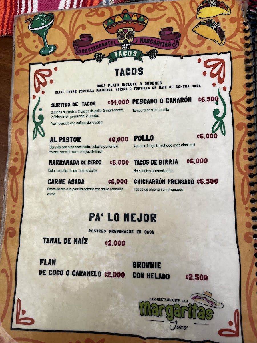 Menu Margaritas Jaco-8