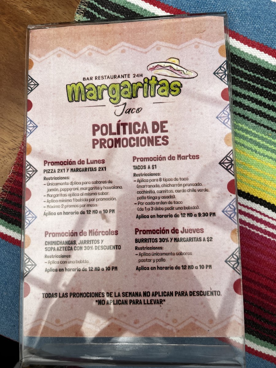Menu Margaritas Jaco-9
